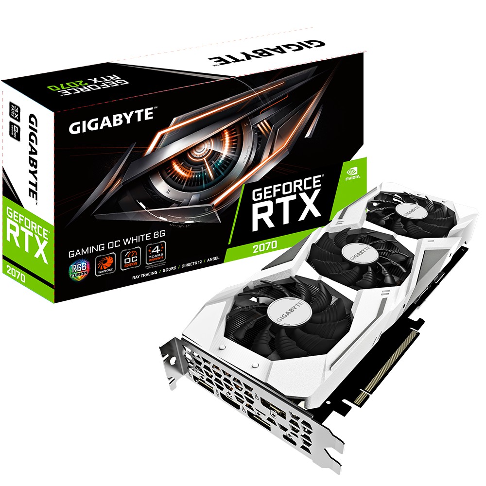 技嘉 RTX2070 GAMING OC WHITE 8G 白色顯卡 原廠庫存品 三風扇 RGB 公版 1080可參考