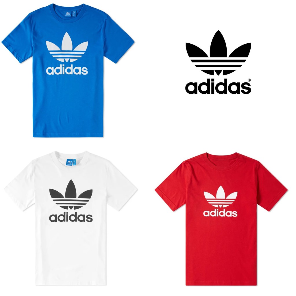 現貨☆【adidas館】☆【愛迪達adidas三葉草LOGO印圖短袖T恤】☆(寶藍色.紅色)