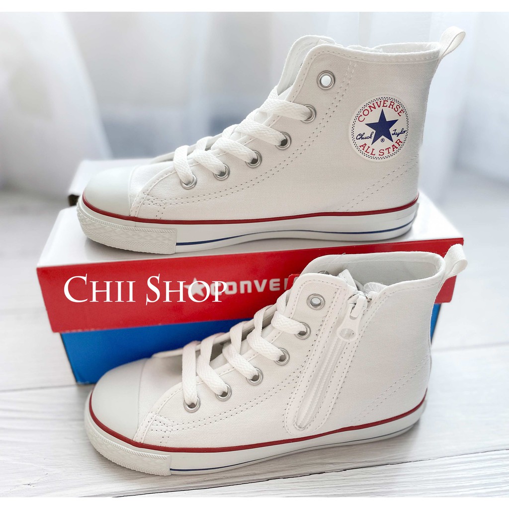 CHII】日本代購Converse CHILD ALL STAR N Z HI 童鞋高筒白色紅線基本