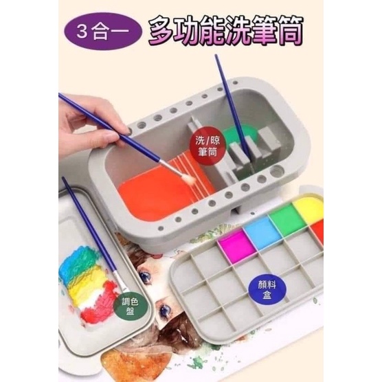 Kulum - 3-in-1 Plastic Paint Brush Washer