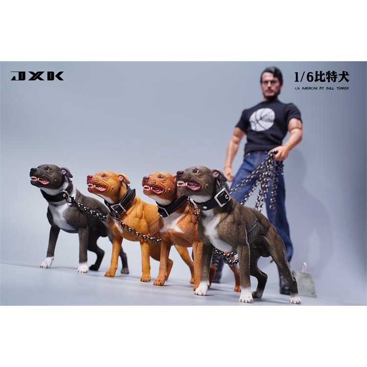【那間模型】JXK 1/6 比特犬 鬥牛犬 狗 動物 仿真 模型 公仔 送禮 生日禮物 JXK129