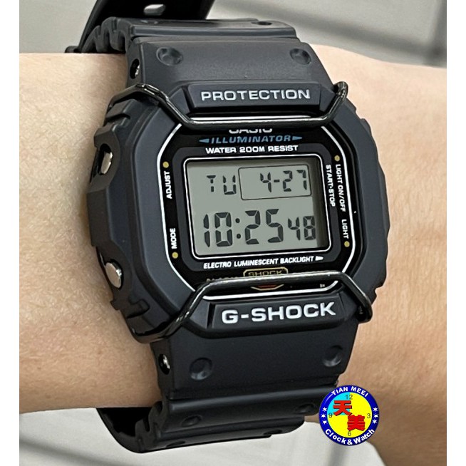 加保護框】G SHOCK 復刻抗震運動錶DW-5600E-1【現貨】【台灣CASIO原廠