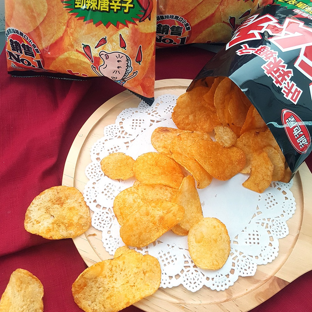 咔辣姆久洋芋片 (平切/厚切) 勁辣唐辛子 28g/75g/102g 卡辣姆久 洋芋片 餅乾 波浪洋芋片 辣味洋芋片 | 蝦皮購物
