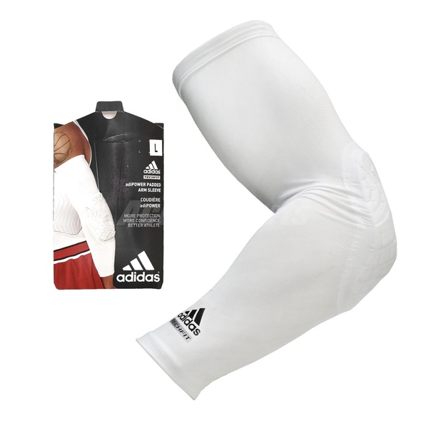 adidas PADDED ARM SLEEVE 手臂套 白 籃球護肘 KAORACER O25462 蝦皮購物