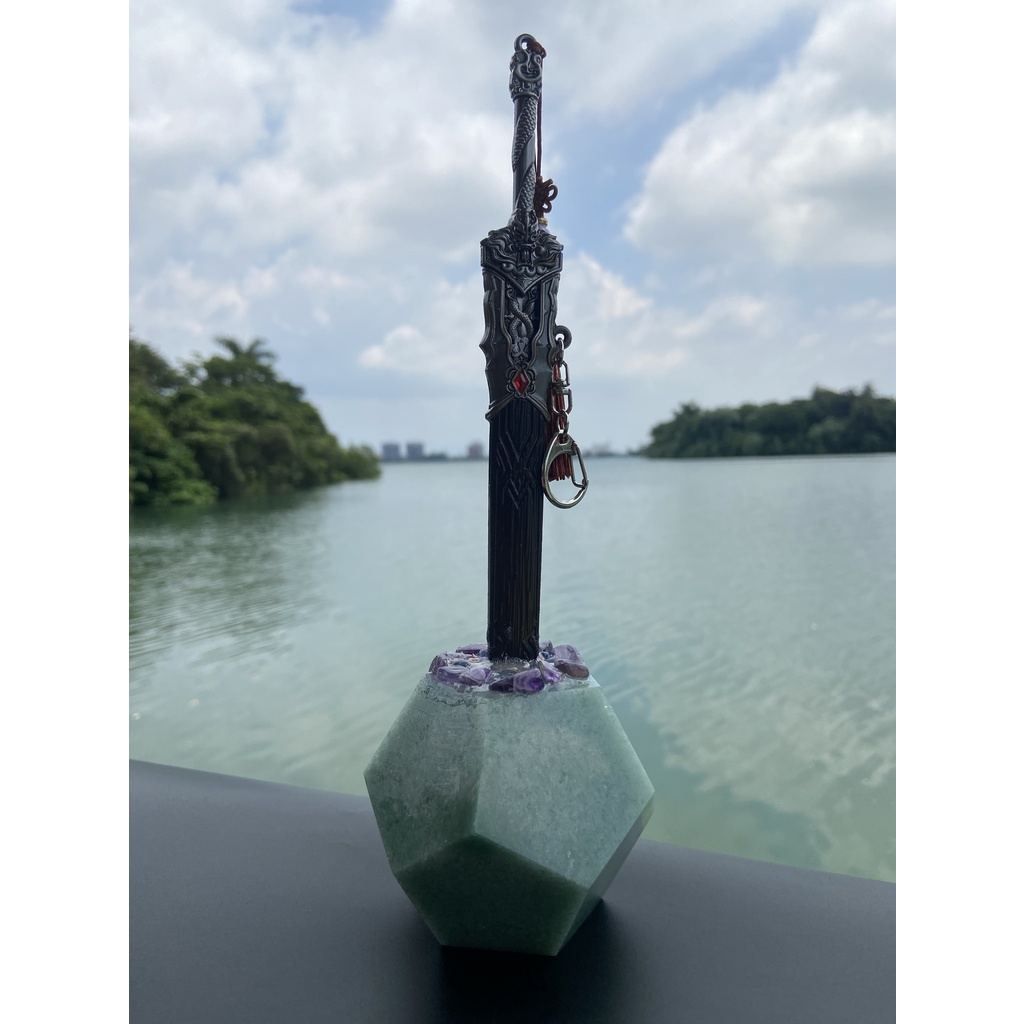 石中劍之天然玉石 龍泉劍拆信刀--石中寶劍象徵鎮妖除魔防小人.辦公室必備(台灣在地文創) | 蝦皮購物