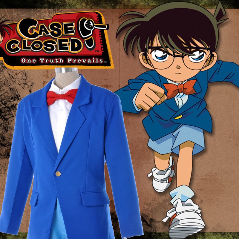 名偵探柯南COS服 5件套 成人兒童服裝 柯南 基德 cosplay 漫畫電影周邊 襯衣西裝短褲眼鏡領結 | 蝦皮購物