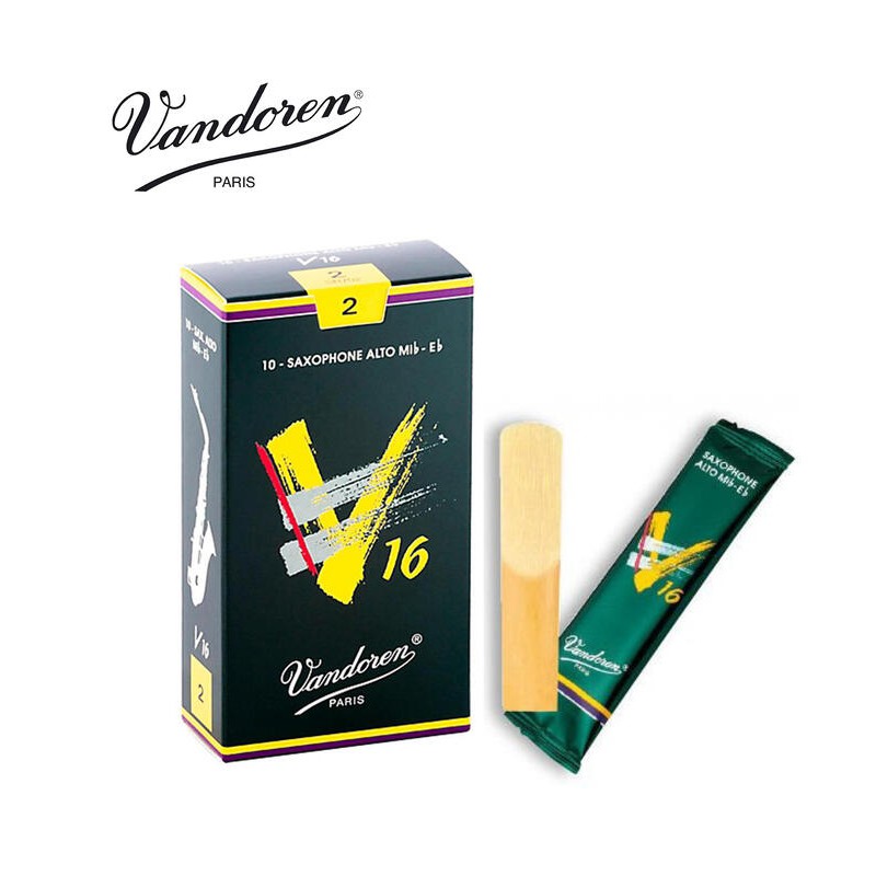 Vandoren Alt Sax V16 Strength 2 - 10 Stuks Saxofoon Rietjes Voor Jazz En Moderne Muziek