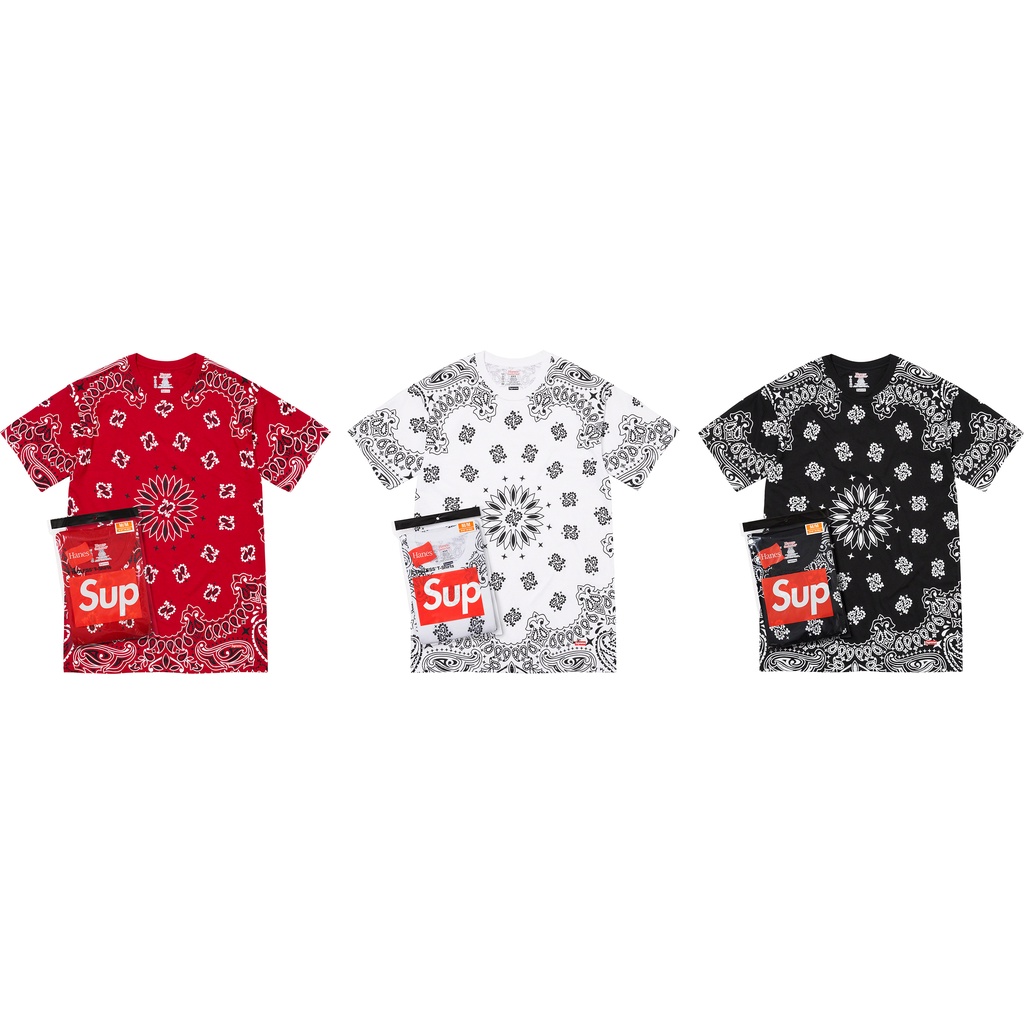 ☆LimeLight☆ 2022 F/W Supreme Hanes Bandana Tagless Tees 變形蟲