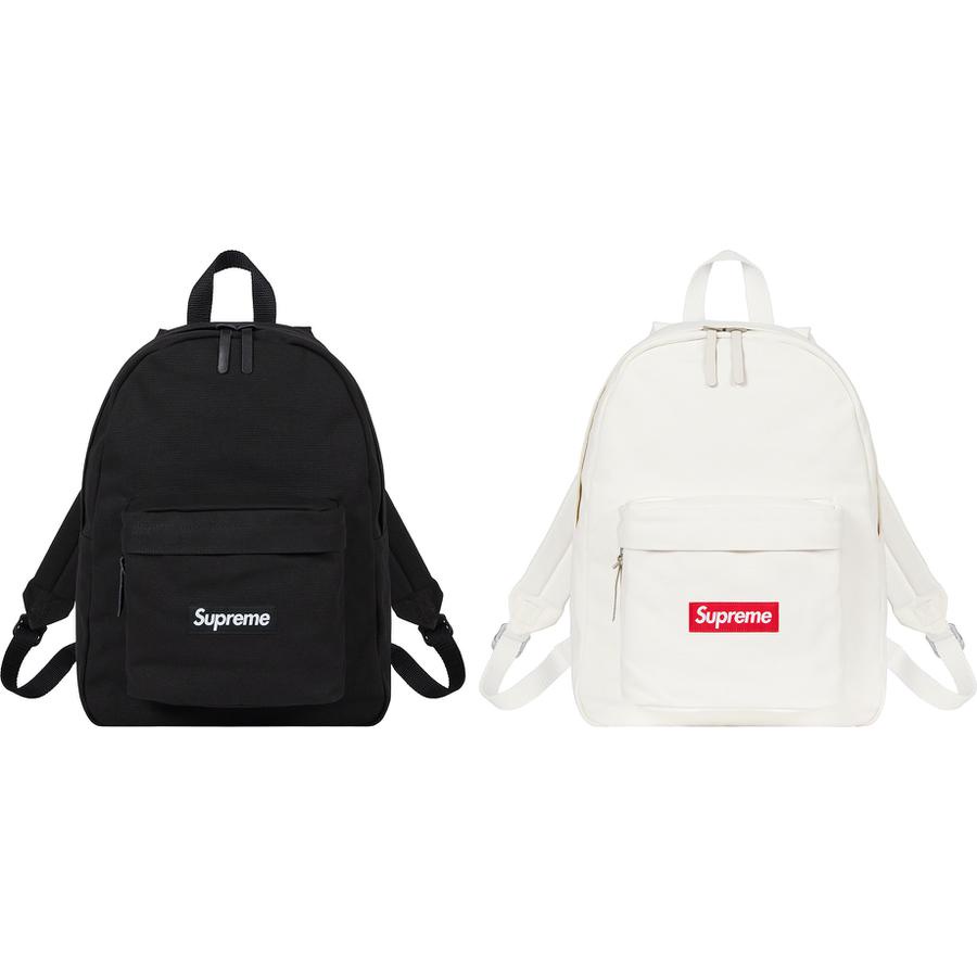 Zoopreme-現貨』Supreme Canvas Backpack 帆布後背包黑色/白色| 蝦皮購物