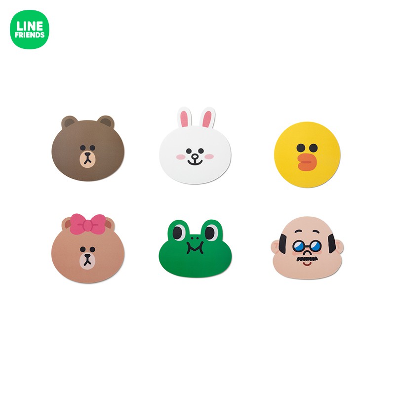 LINE FRIENDS布朗熊鼠標墊 動漫周邊卡通臉型電腦鼠標墊辦公用品 | 蝦皮購物