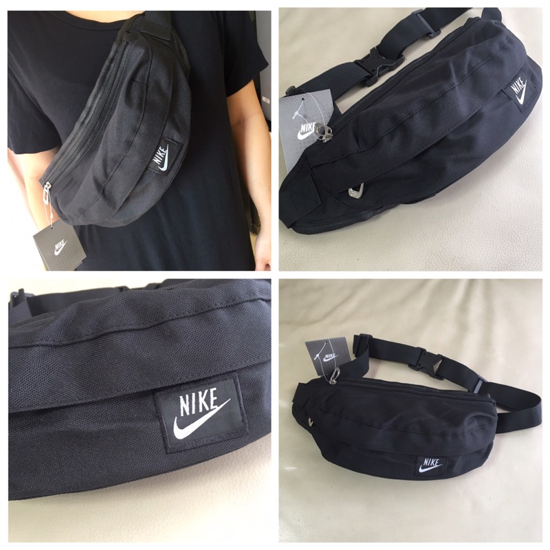 Nike 腰包 小logo 胸包 黑色 小包 「預購」 | 蝦皮購物