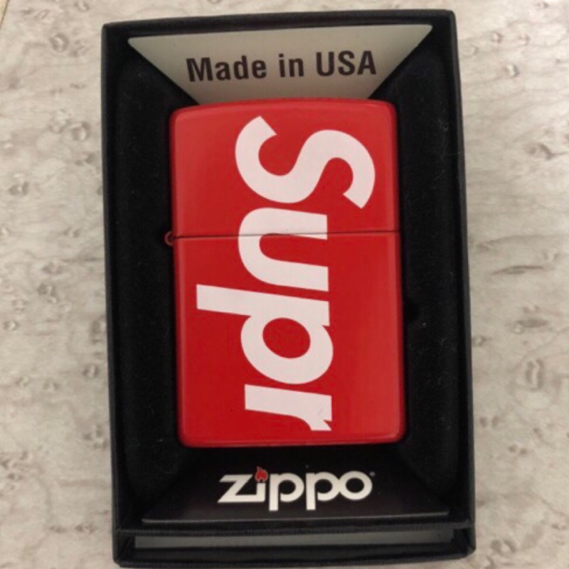 Supreme 18SS Logo Zippo 打火機賴打送煤油| 蝦皮購物