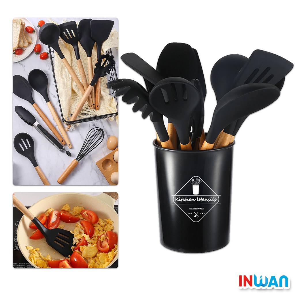 印灣 INWAN 】KITCHEN SPATULA SET 廚房煎鏟 矽膠廚具 不沾鍋專用 | 蝦皮購物