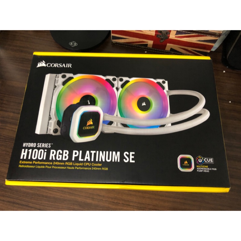 海盜船Corsair H100i RGB PLATINUM SE 白色240mm 水冷散熱器| 蝦皮購物