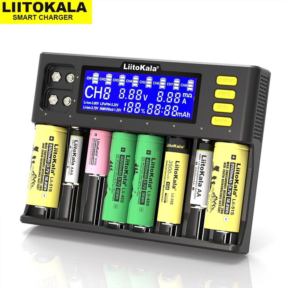 Liitokala 充電器　リチウムイオン電池 Lii-S8