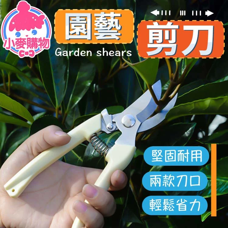 不鏽鋼園藝剪刀，直口與彎口修枝剪