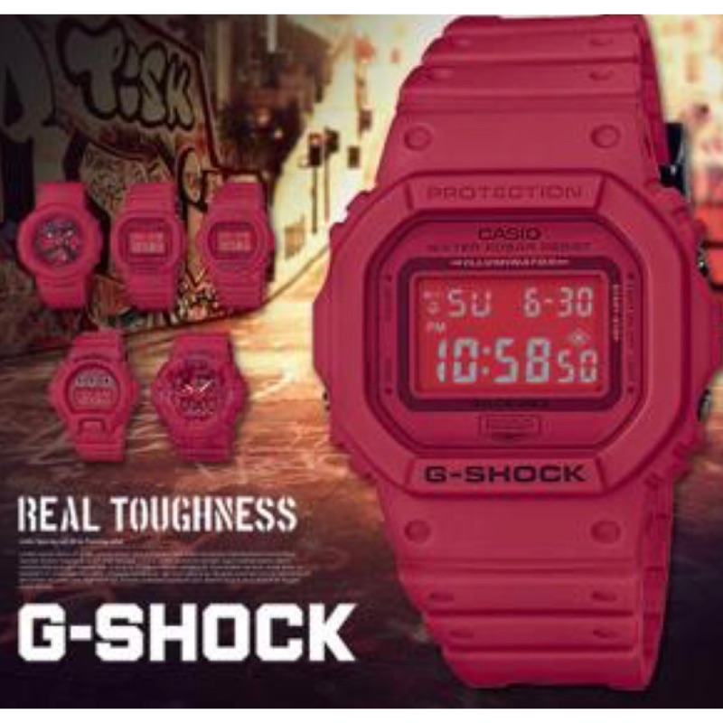 G-SHOCK 35周年限量錶DW-5635C-435周年RED Out系列| 蝦皮購物