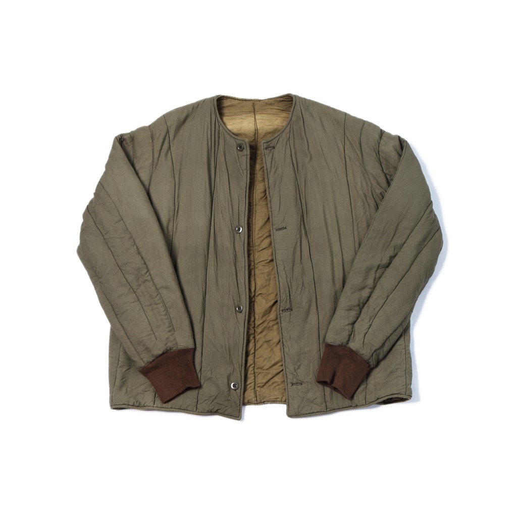 【 WEARCOME 】CZECH ARMY M60 LINER JACKET 捷克陸軍內裏夾克 無領 衍縫 / 軍綠色