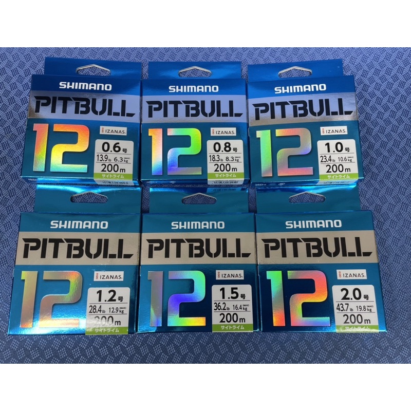 小雯釣具】SHIMANO PITBULL 12編12股PE線200m 綠色| 蝦皮購物