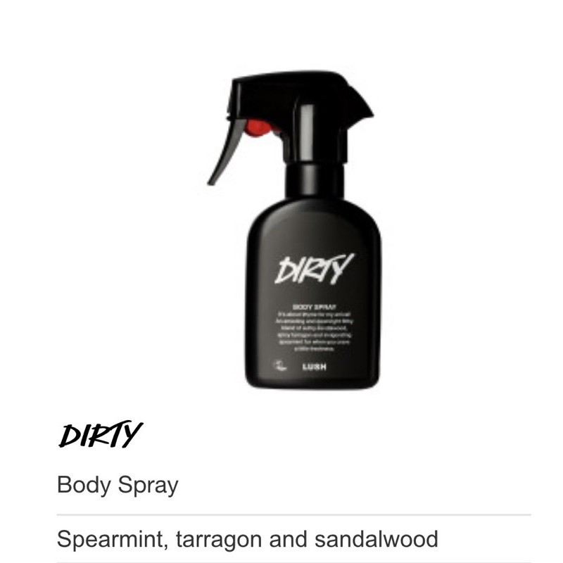 👏Lush Dirty body spray 身體噴霧200ml 蝦皮購物