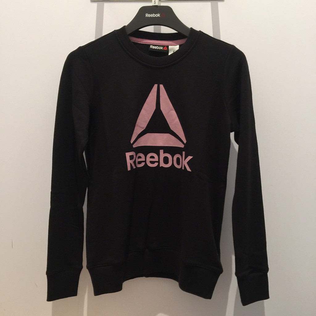 REEBOK LOGO 女款大學T 長袖上衣長袖基本款稀有稀有款特別特別款長袖T