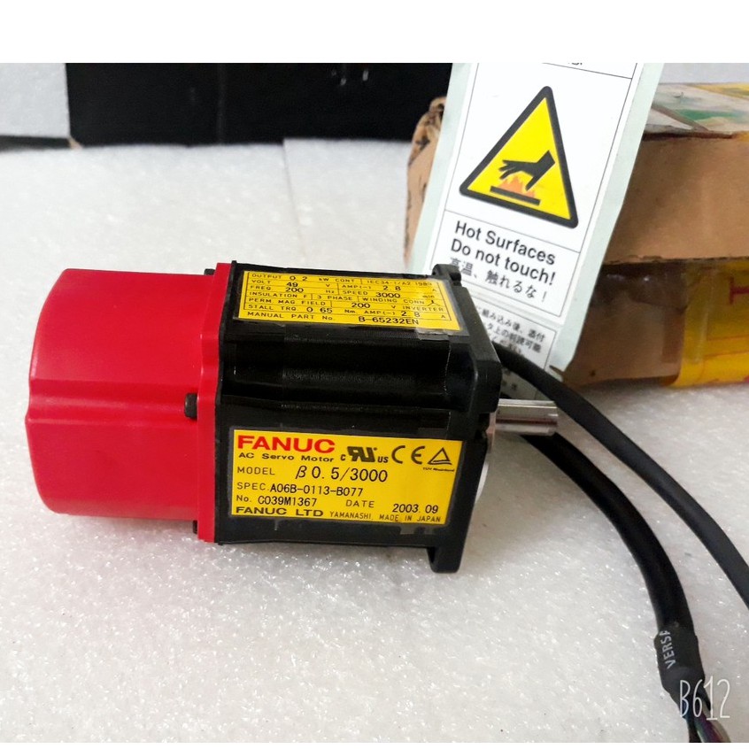 FANUC AC Servo Motor A06B-0113-B077 B0.5/3000