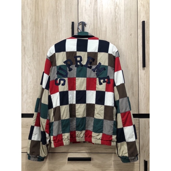 SUPREME 19SS Patchwork Harrington Jacket 格紋開季外套| 蝦皮購物