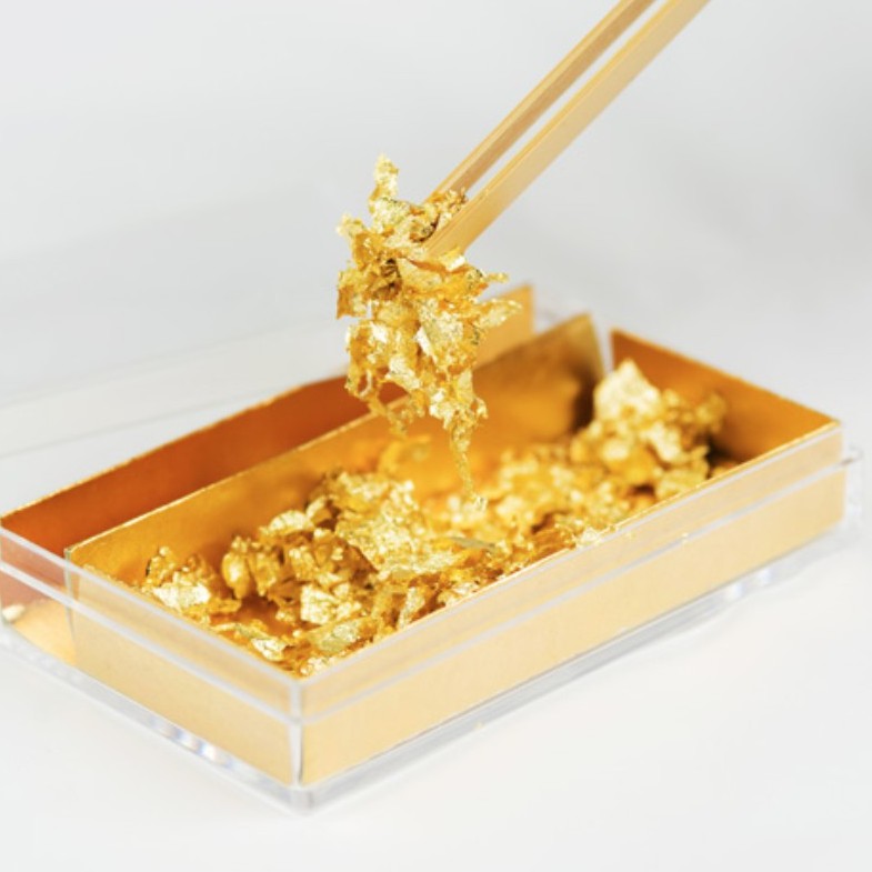 日本製】食用金箔 1g 5mm角 大容量 金箔 食用 銅不使用 業務用