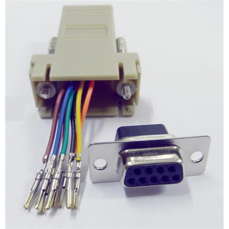 RJ45-9母 RJ45母轉DB9母頭 DB9F/RJ45 網口轉232串口 GC-9FT8 | 蝦皮購物