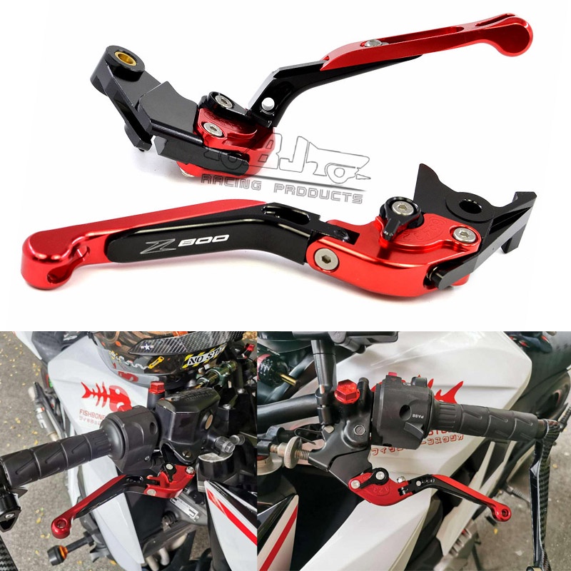 Paires De Leviers Long CNC Aluminium Pour Kawasaki Z800 / Z800E 2013-2014 - Neufs Emballés - Fabriqués En France