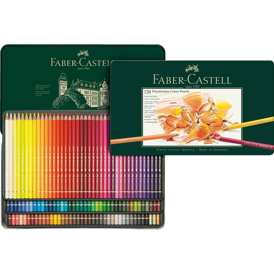 開學促銷~德國FABER-CASTELL輝柏Artists Polychromos 專家級綠盒油性