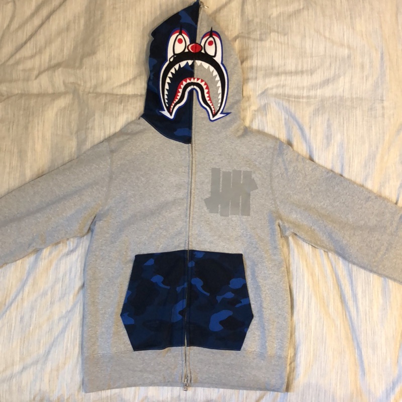 A Bathing Ape X Undefeated Pierrot Shark Hoodie