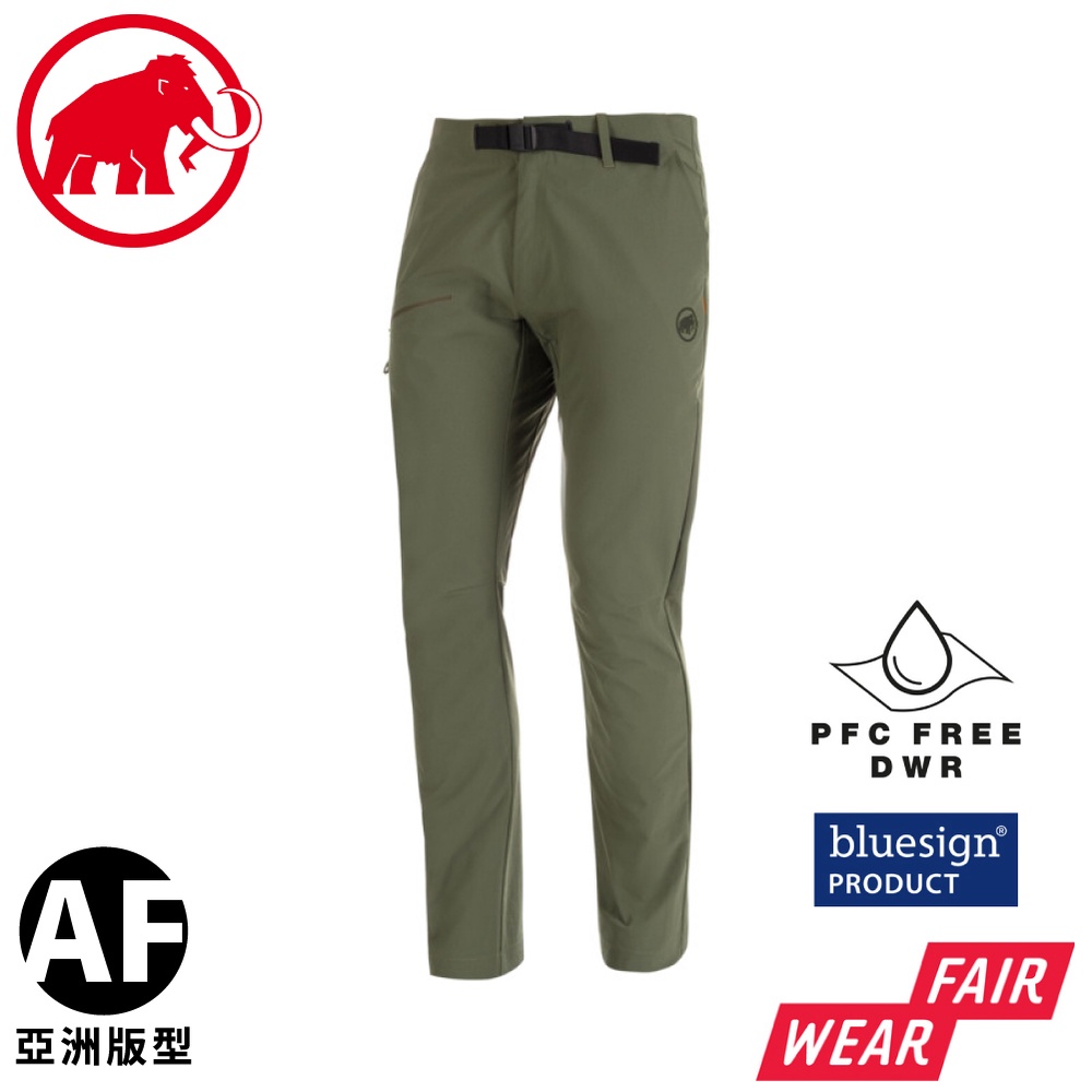 MAMMUT 長毛象男Aegility Slim Pants 多功能快乾健行褲AF《綠鬣蜥