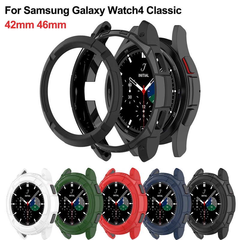 三星Galaxy Watch4 Classic 42mm 46mm 錶殼鎧甲防摔防撞保護殼TPU鏤空