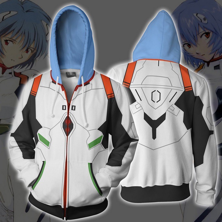新世紀福音戰士綾波零碇真嗣3D打印連帽休閒外套薄外套Cosplay 明日香蘭  