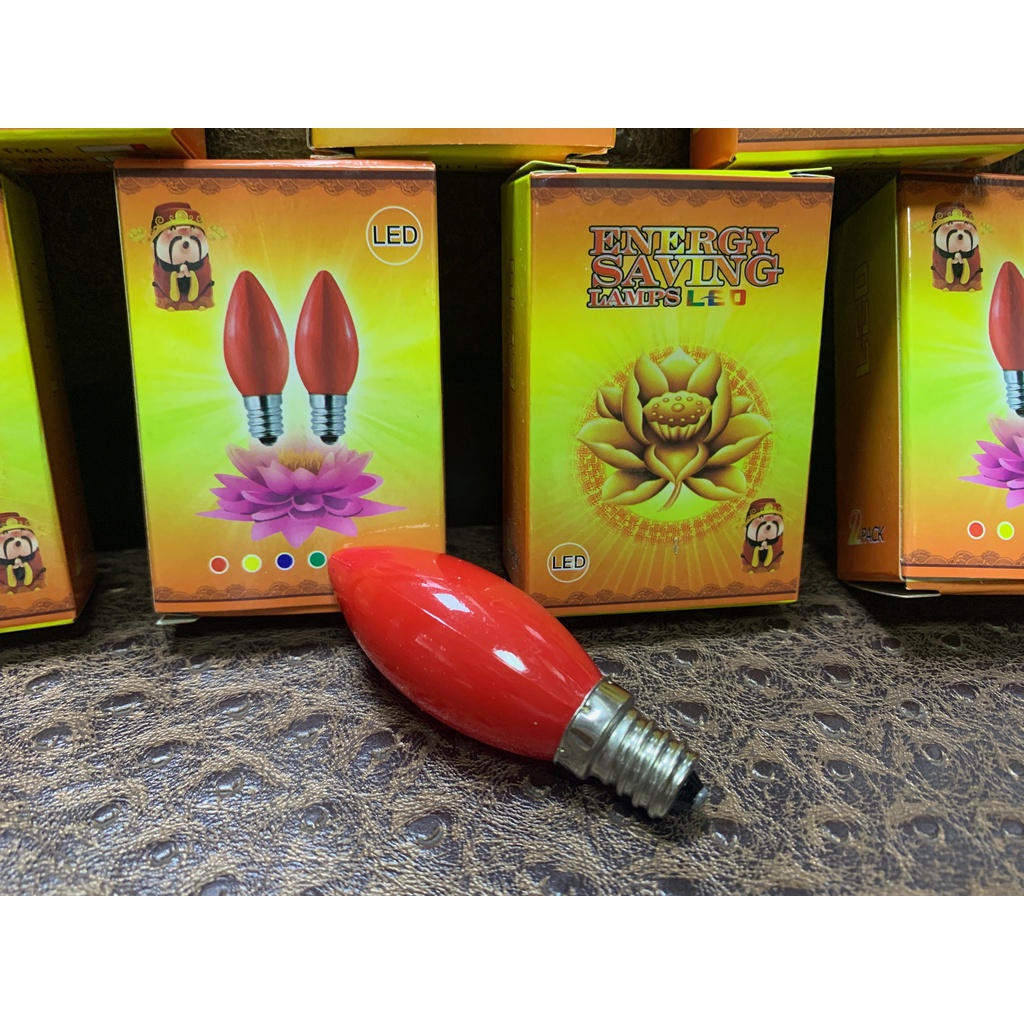 0.1W E12 /E14/E27 5LED貼片 紅光 蠟燭燈 神明燈 小夜燈 LED神桌燈泡/黃光 | 蝦皮購物