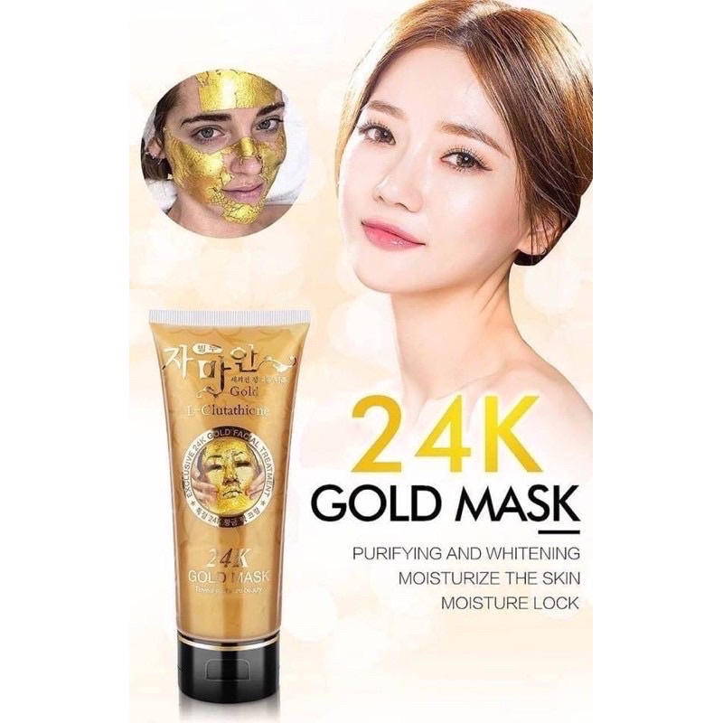 Masker L-GLUTATHIONE 24KGOLD MASK EMAS 220ml|