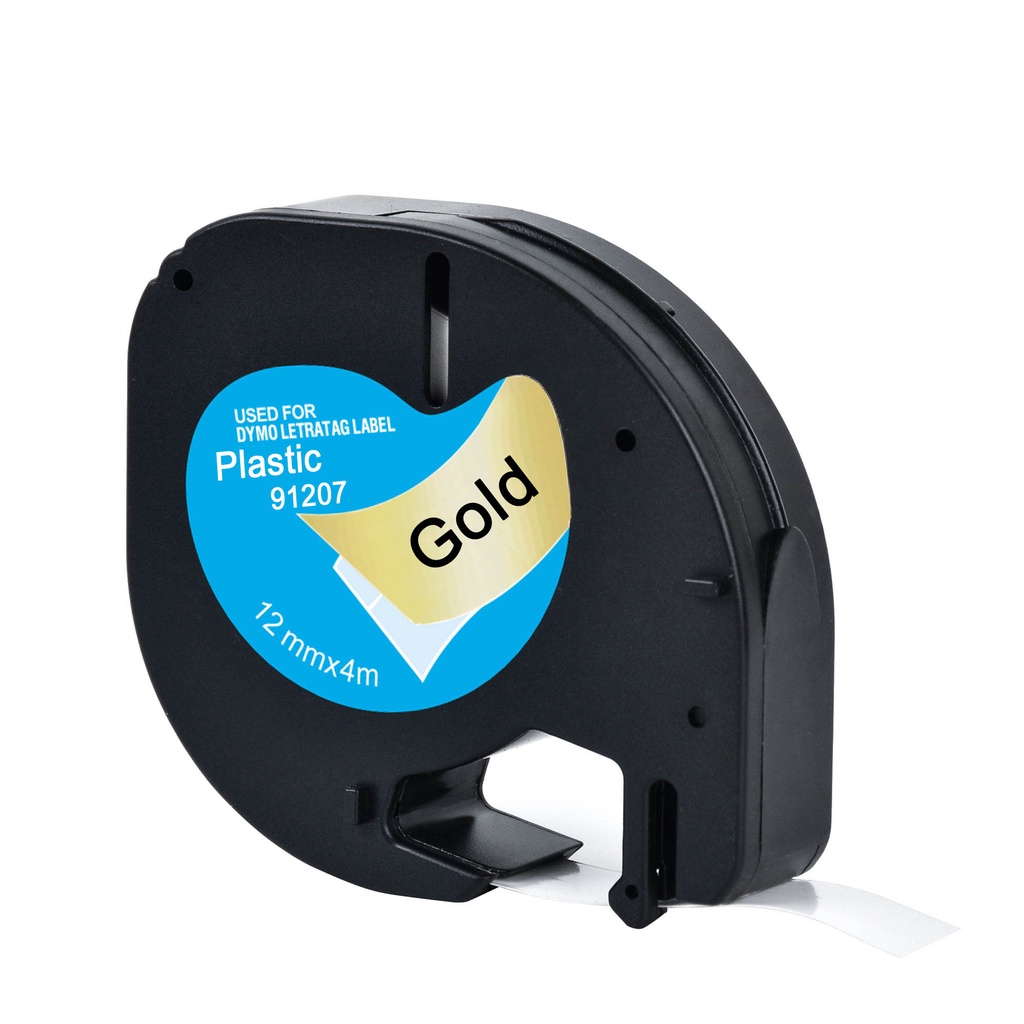 Nastro Etichette Dymo LetraTag - Rotolo Trasparente 12mm X 4m, Stampa Nera, Per Etichettatrice - Foto 5