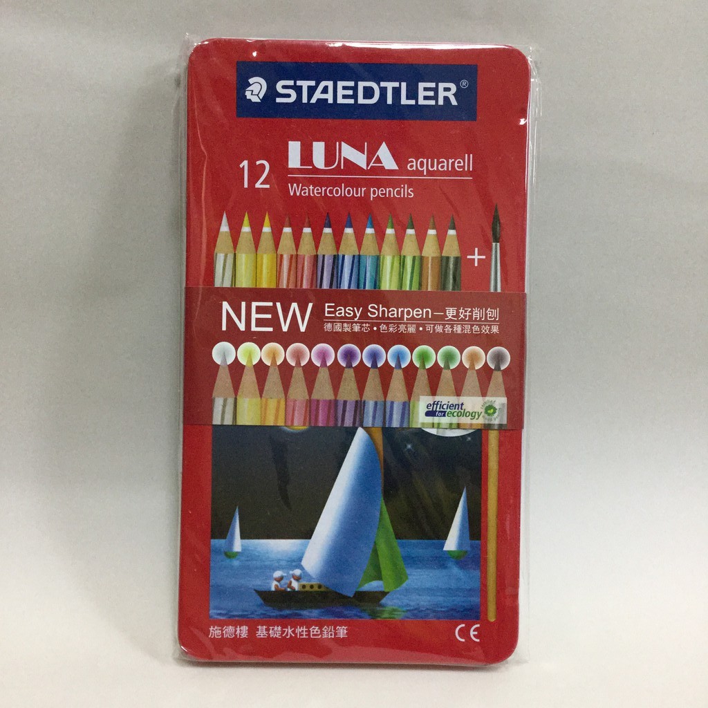 （快速出貨）德國 STAEDTLER 施德樓 LUNA 水性色鉛筆 12色鐵盒 137C12 送精美小禮