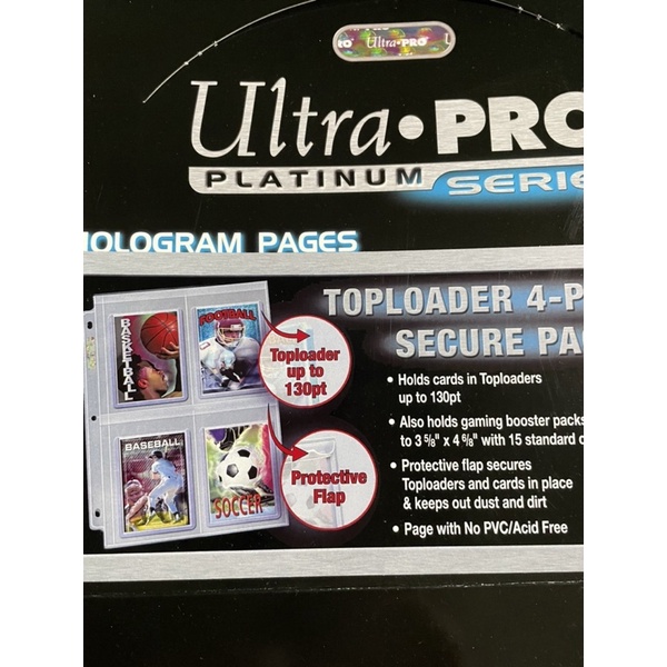 Ultra PRO 塑膠卡夾 加蓋式 4格 補充活頁 適用 九格式卡冊 | 蝦皮購物