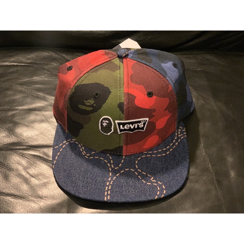 現貨）全新正品A BATHING APE BAPE X LEVI'S MULTICOLOR CAMO CAP