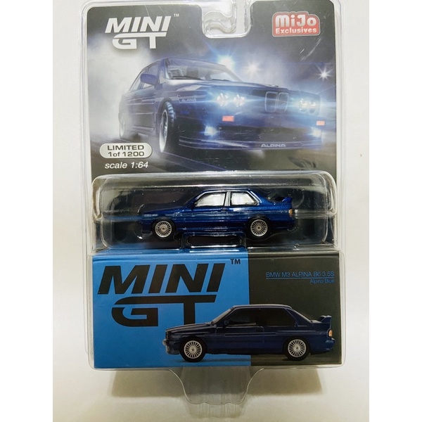 Mini GT 1/64 BMW M3 (E30) ALPINA B6 3.5S 藍吊卡版全新未拆未