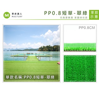 【草皮達人】 人工草皮PP 0.8CM翠綠色 每平方公尺NT140元(每才不到13元含稅價) 塑膠地毯