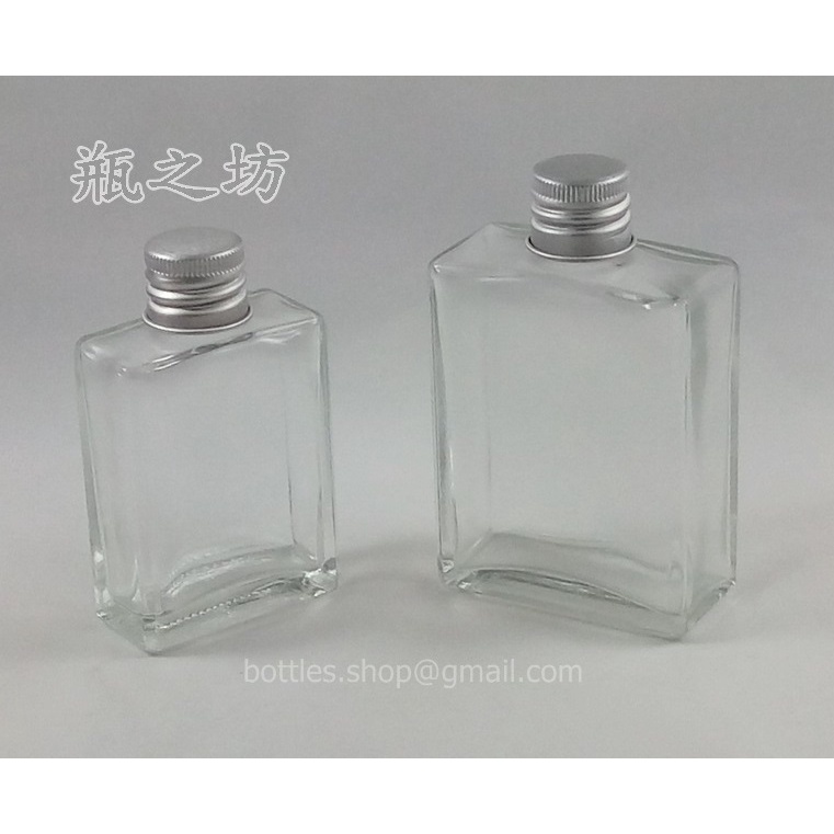 【瓶之坊】E18G.四方玻璃瓶.鋁蓋玻璃瓶/瓶瓶罐罐專賣/方型玻璃瓶MIT台灣製瓶罐專賣-精瓶館 | 蝦皮購物