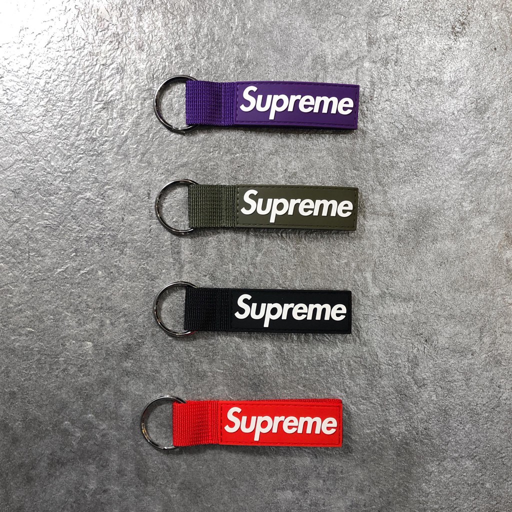 Faithful】SUPREME WEBBING KEYCHAIN【FW20A80】紅紫黑墨綠鑰匙圈