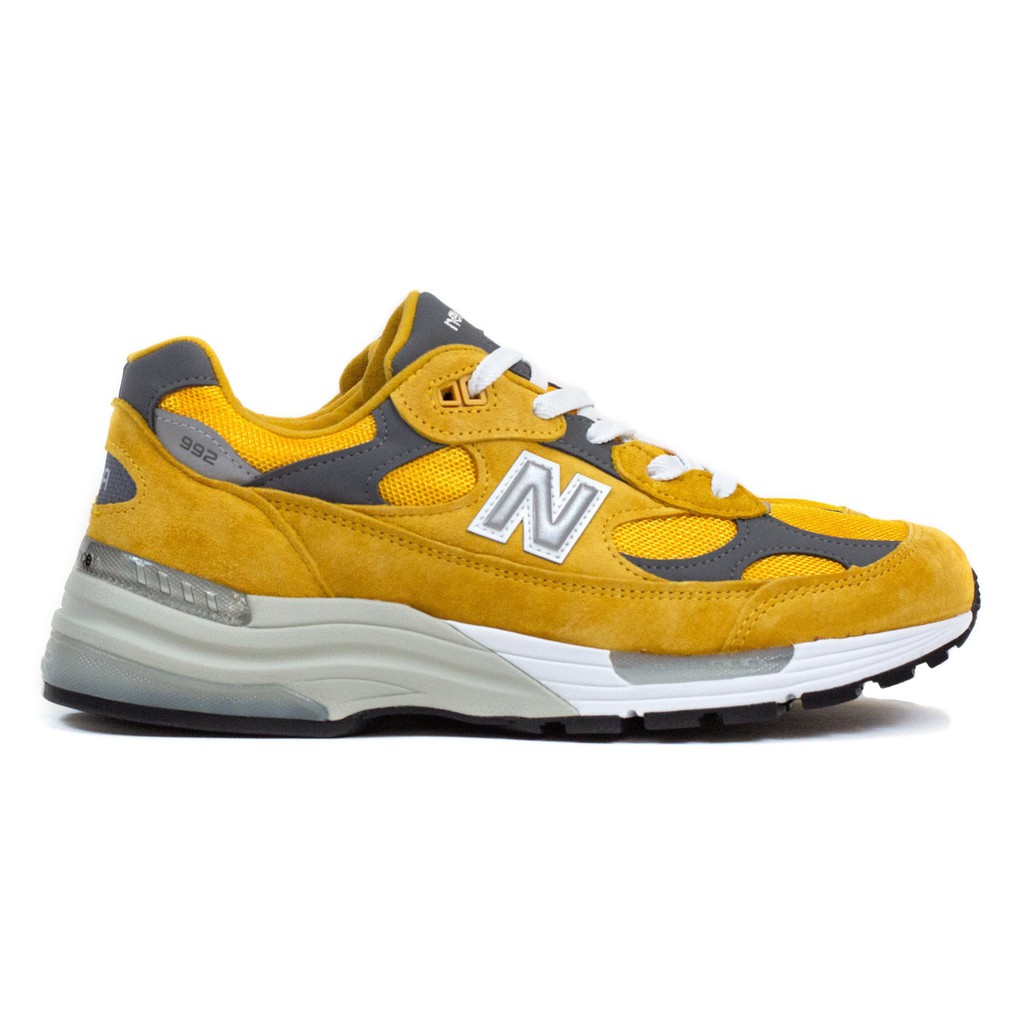 R'代購 New Balance M992BB M992 Yellow Made in USA 美製 金黃灰 麂皮 男女 | 蝦皮購物