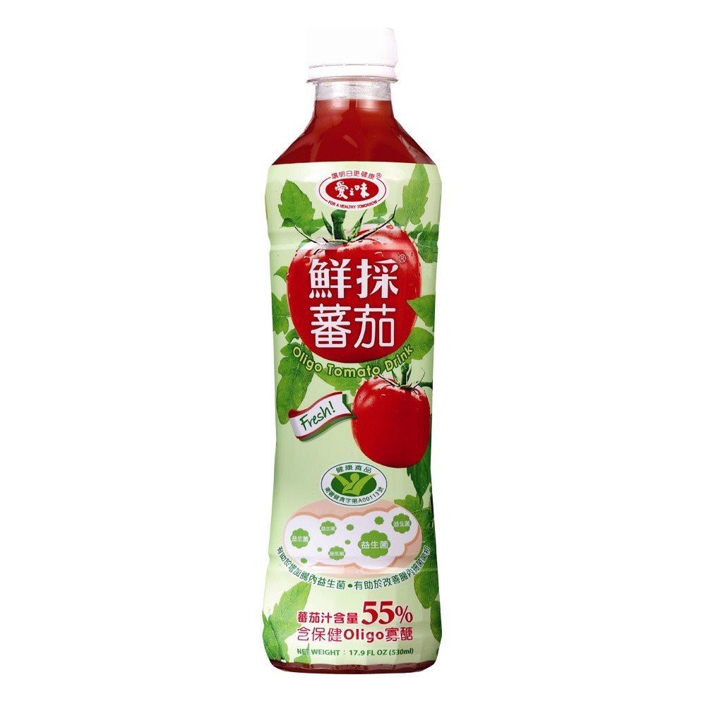 愛之味 鮮採蕃茄汁Oligo腸道保健[箱購] 530ml x 24【家 …