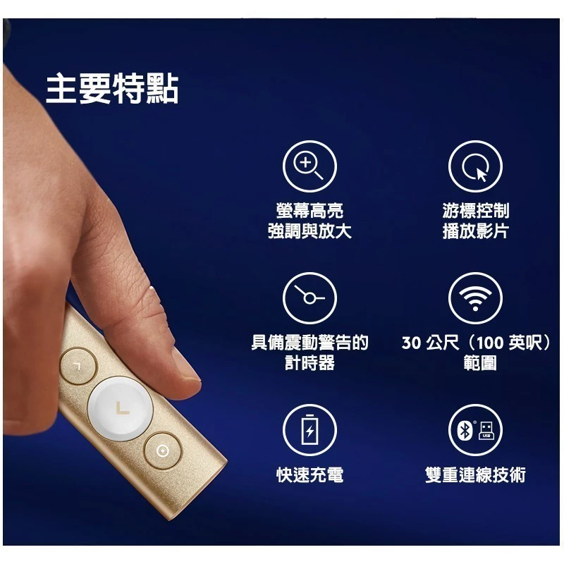 【職場簡報天花板】Logitech Spotlight 旗艦級雙模簡報遙控器：數位聚光、游標控制，在任何螢幕上都展現領袖氣場