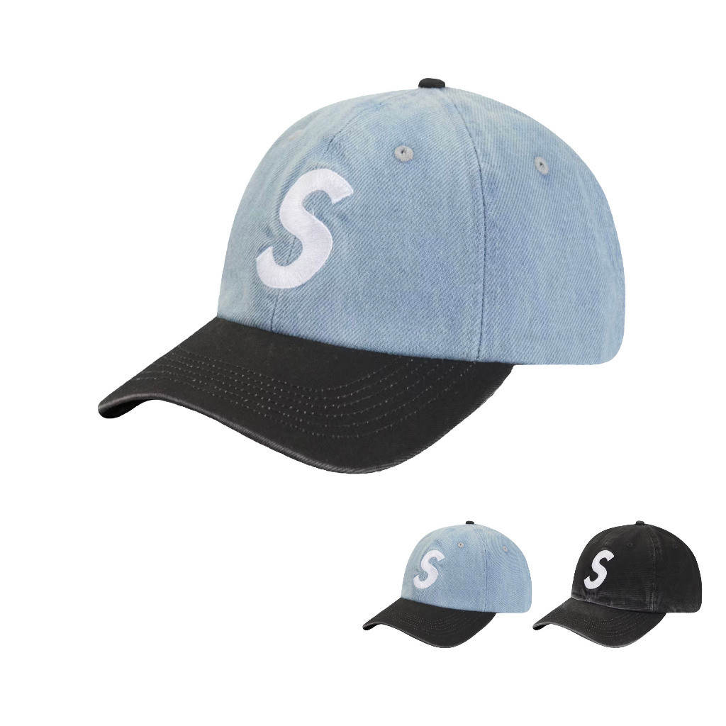 SUPREME PIGMENT COATED 2-TONE S LOGO 6-PANEL 老帽(FW25H21) | 蝦皮購物
