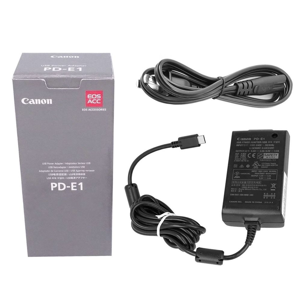 佳能Canon PD-E1 USB 電源轉接器(美式插頭) (EOS R 相機適用)(平行進口